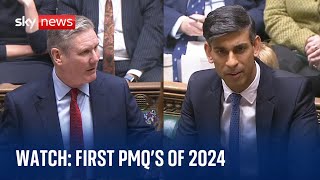 Rishi Sunak faces Sir Keir Starmer in first PMQs of 2024 [upl. by Intosh]