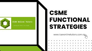 CSME  Functional Strategies [upl. by Santini]