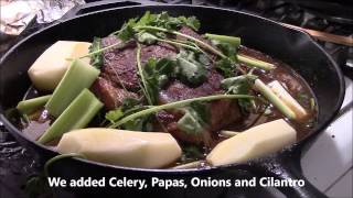 POT ROAST Cast iron Lodge 12 Video Recipe [upl. by Suoicerp943]