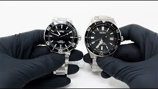 ORIS AQUIS DATE 395MM VS SEIKO PROSPEX DIVERS 426MM SPB051J1 [upl. by Lorianne110]