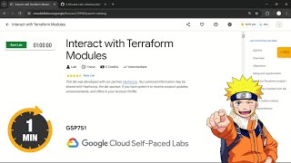 Interact with Terraform Modules  qwiklabs  GSP751 [upl. by Yrtneg282]