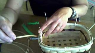 Basket Weaving Video 11aLashing the rim [upl. by Woodman]