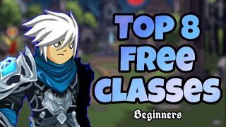 AQW  TOP 8 FREE CLASSES NONMEMBERS  AQWorlds 2021 [upl. by Nnyleitak]