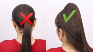 Ponytail Hairstyle  How to Make High ponytail  Easy Hairstyle  Hairstyles For Girls  Ponytail [upl. by Nidnerb]