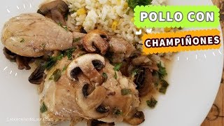 Pollo con champiñones  Receta fácil y saludable [upl. by Mareld]