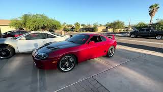 Jon’s badass MK4 Supra Grannas racing 88 install and line lock [upl. by Silverts]