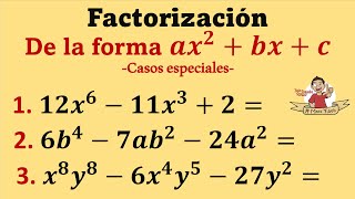 Factorización de un trinomio de la forma ax2bxc [upl. by Hairim645]