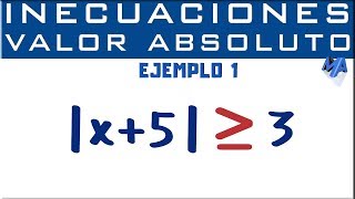 Inecuaciones con valor absoluto  Ejemplo 1 [upl. by Akinek]