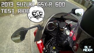 2013 Suzuki GSXR 600 Test Ride First 600 Experience [upl. by Hsirap]