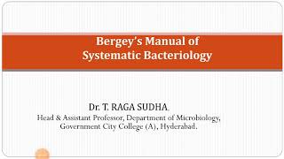 Bergeys Manual of Systematic Bacteriology [upl. by Vassili611]