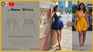 DIY HOUSE OF CB SHEIMA DRESS TUTORIAL PDF PATTERN quotANNA DRESSquot my version [upl. by Saravat]