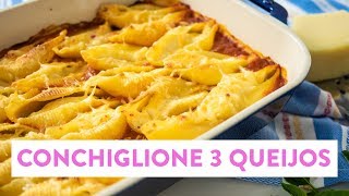 Receita de Conchiglione recheado com 3 queijos  O Chef e a Chata [upl. by Frederic]