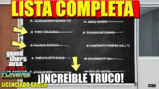 👉¡FUNCIONA TRUCO COMPLETAR Lista EXPORTACION COCHES POCO COMUNES GTA 5 ONLINE PS4 2021 [upl. by Inafets515]