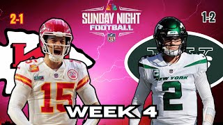 Week 4 Chiefs vs Jets  Score Updates amp Game Audio Commentary [upl. by Nevaed292]