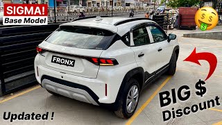 Maruti Fronx पर भारी Discount 😮 New Updated Fronx Base Model Sigma 2024 ❤️ [upl. by Lay]