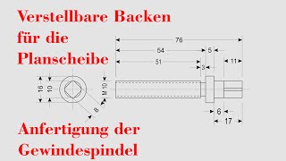 Planscheibe Anfertigung der Gewindespindeln für die Backen auf Bernardo Profi 600 G und BF 30 G [upl. by Sussi]