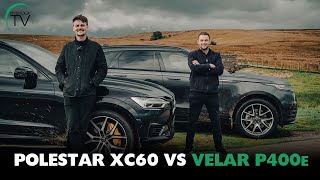 Polestar Volvo XC60 vs Range Rover Velar P400e  Twin Test 4K [upl. by Lorre711]