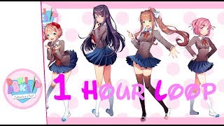 EXTENDED Doki Doki Literature Club  Main Theme OST  1 HOUR LOOP [upl. by Akkire339]