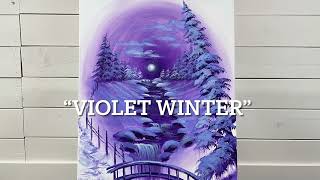 Acrylic Painting Tutorial of VIOLET WINTER [upl. by Hinman]