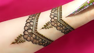 Diwali special mehndi design  easy front hand mehndi  mehndi design  mehndi ka design  Mehndi [upl. by Renrut]