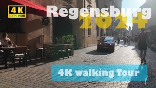 Regensburg Germany 4K Streets Walking Tour [upl. by Aurilia]