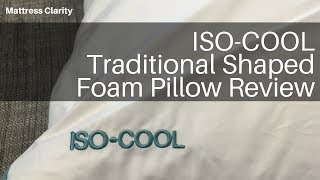 IsoCool TraditionalShaped Foam Pillow Review  Great For Side Sleepers [upl. by Firahs]