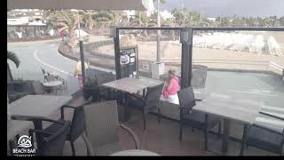 Webcam Lanzarote  Live Stream from the Beachbar in Costa Teguise [upl. by Ecile]