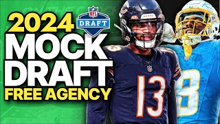 2024 NFL Mock Draft  Four Trades Shake Things Up [upl. by Halonna231]