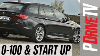 2014 BMW 520d Touring M Sport 0100kmh and engine sound [upl. by Pederson]