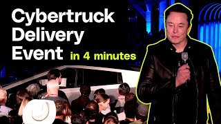 Tesla Cybertruck delivery event in 4 minutes [upl. by Eeram]