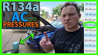 What Pressure Should my Car AC Be  How To Check Automotive R134a Air Conditioner  Recharge Tips [upl. by Enomys]