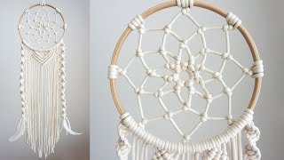 DIY Macrame Dreamcatcher 5  마크라메 드림캐쳐 5 [upl. by Pepin]