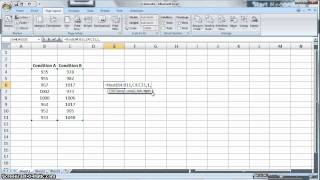 ttest in Microsoft Excel [upl. by Audrye]