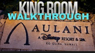 Aulani Disney Resort Hawaii  King Room Partial Ocean View Tour [upl. by Wolliw]