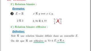 Les relations binaires [upl. by Errecart]