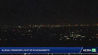 Illegal fireworks light up the sky across Sacramento Watch here [upl. by Einram]