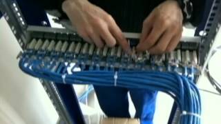 Punching down 24 port cat6 patch panel [upl. by Forster794]