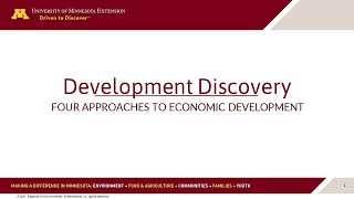 Four approaches to economic development [upl. by Oicor]