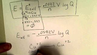 Calculate Ecell for a Concentration Cell same metaldiff Molarities [upl. by Litta]