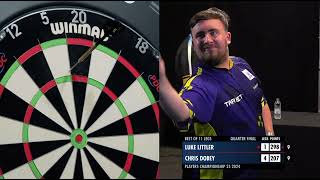 WHAT A GAME Chris Dobey vs Luke Littler  Players Championship 25 2024 🎯 [upl. by Nonahs]