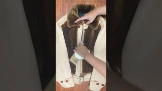 Double Helix Grizzly Natural Tan Shearling Aniline Horsehide Leather Jacket unboxing [upl. by Carmela]