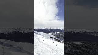 People who go snowboarding in Vemdalsskalet Vemdalen Jämtland in the north of Sweden [upl. by Dennis]