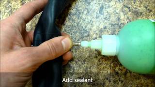 How to put slime in a presta valve tube nonremovable valve core [upl. by Joelie]