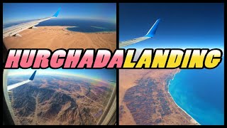 HURGHADA Landing  Landing at Hurghada International Airport  Egypt 4k [upl. by Inalel]