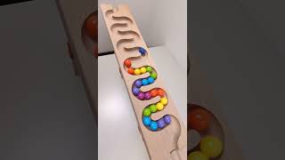 marble Run Race ASMR 109 Wooden Wave Course Colorful Marbles marblerun marblerunrace asmr [upl. by Etolas]