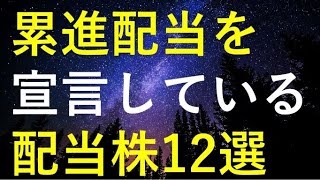 【減配リスクなし！！】累進配当を宣言している12銘柄を徹底検証 [upl. by Stiegler]