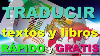 TRADUCIR textos y libros RÁPIDO y GRATIS [upl. by Otaner]