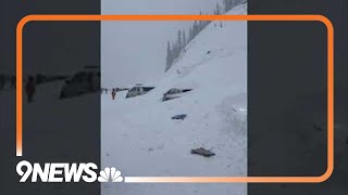 Avalanche Buries Cars Under Snow In Colorado Mountains [upl. by Hayyikaz690]