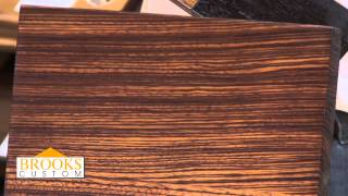 Zebrawood Countertops  Brooks Custom [upl. by Higley823]