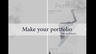 How to make a portfolioPhotoshoparchitectureStudents [upl. by Ahtinak]